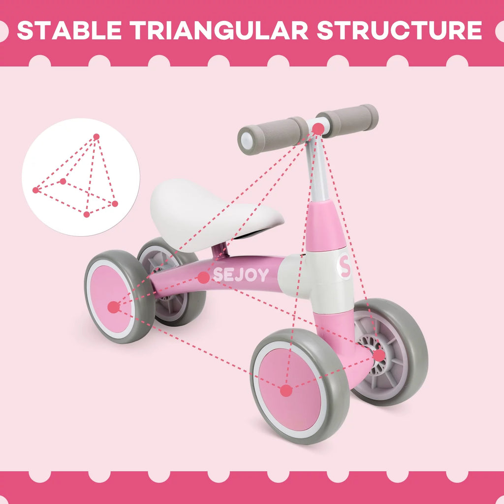 Baby Balance Bike 4 Wheels Walker Q6256