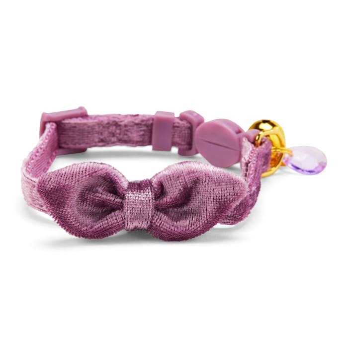 Velvet Adjustable Purple Kitten Collar G168365