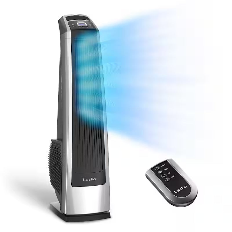 3 Speed Gray Oscillating Tower Fan with Remote Control G527
