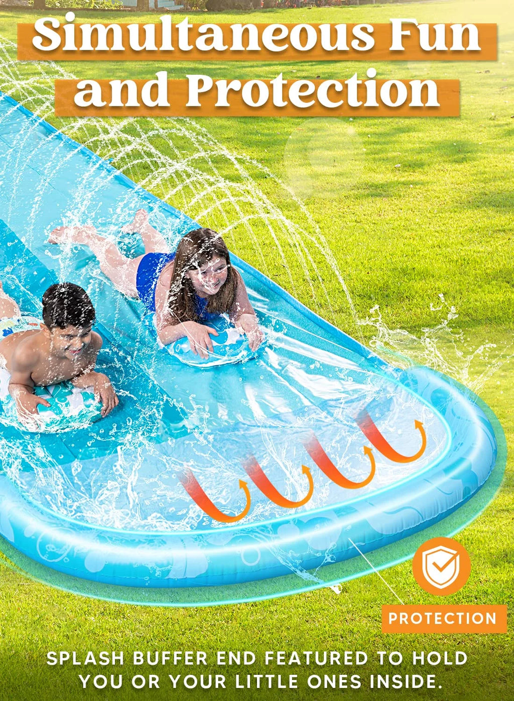 Water Slides with 2 Boogie Boards S743