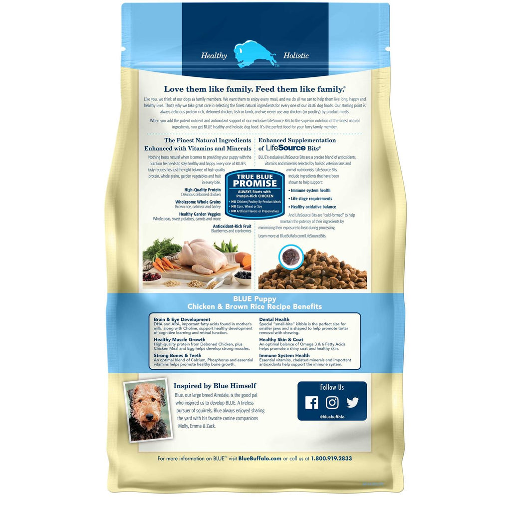 Chicken & Brown Rice Dry Puppy Dog Food W10384