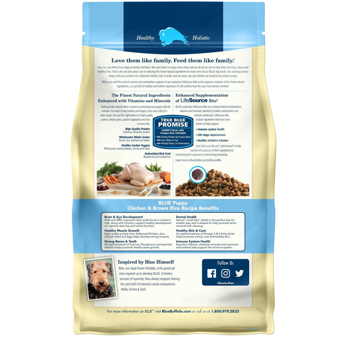 Chicken & Brown Rice Dry Puppy Dog Food W10384