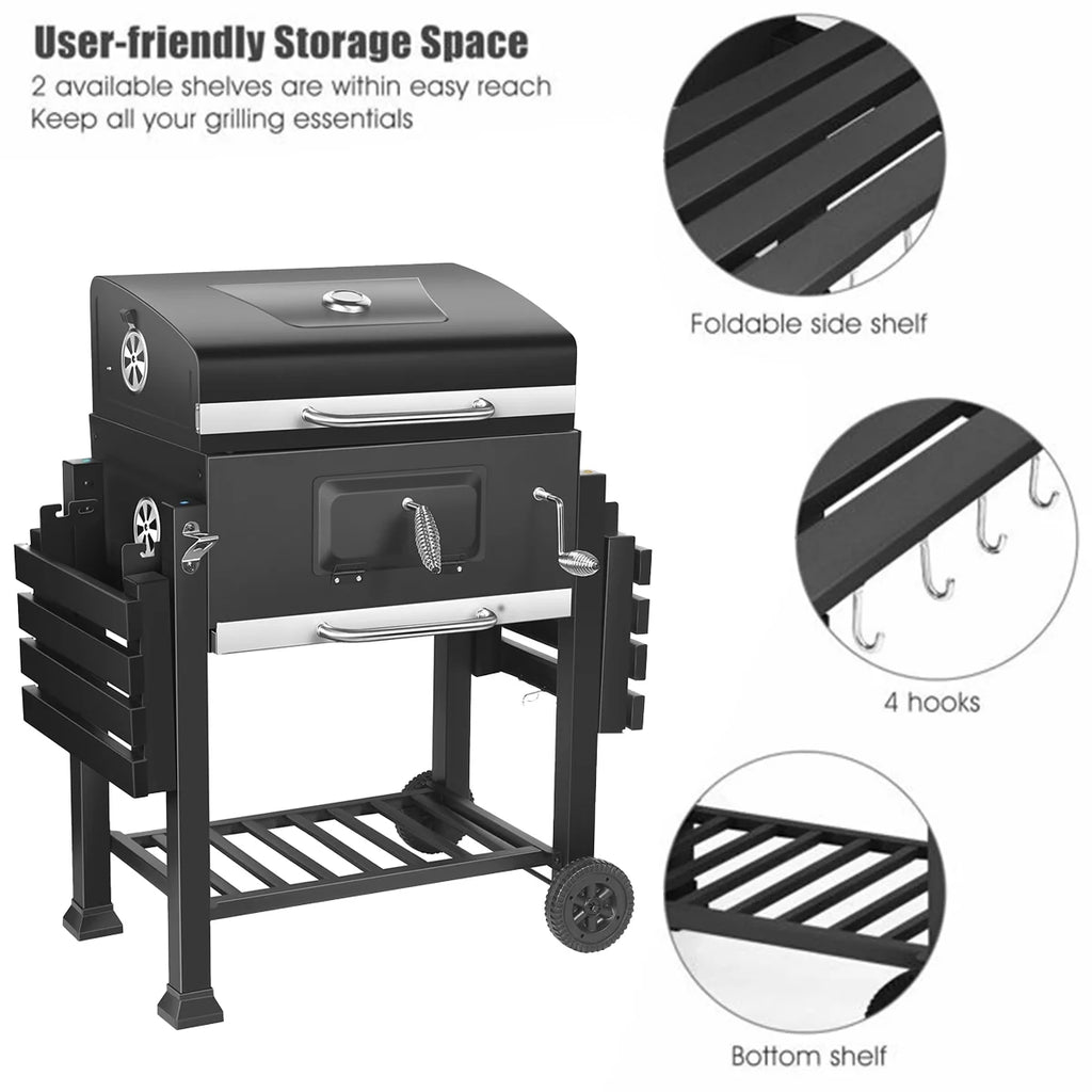 Charcoal Grill with Wheels X829