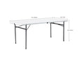 6 Foot Bi-Fold Plastic Folding Table White Z53383