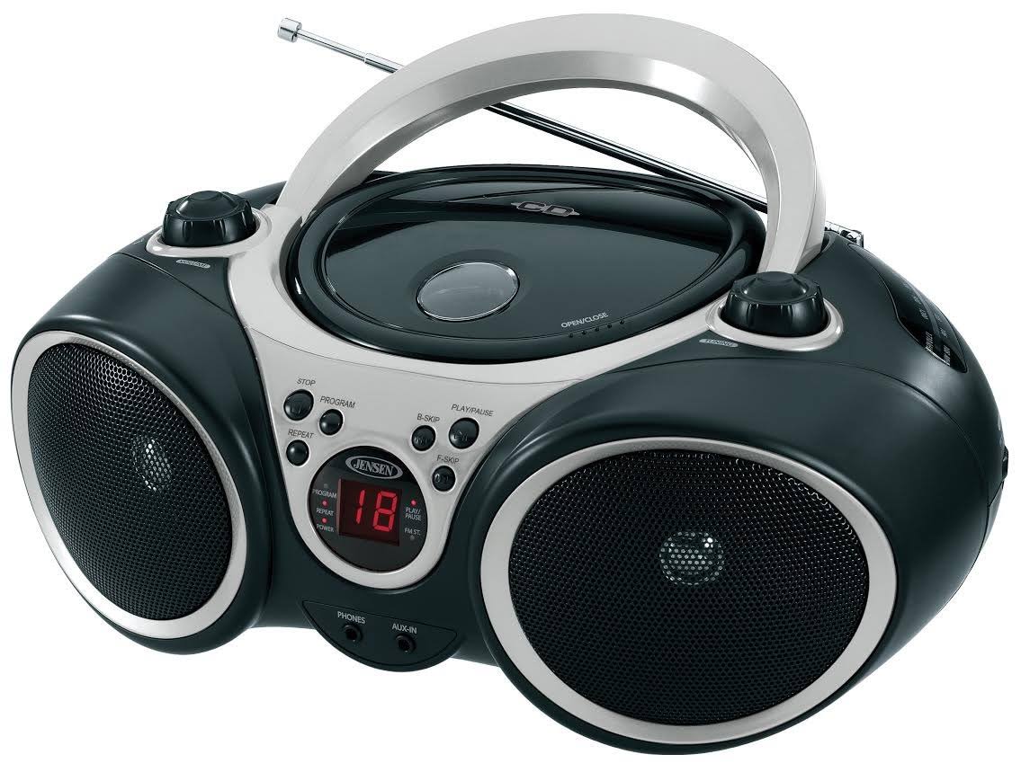 Portable CD Player with AM FM Radio Silver B86848