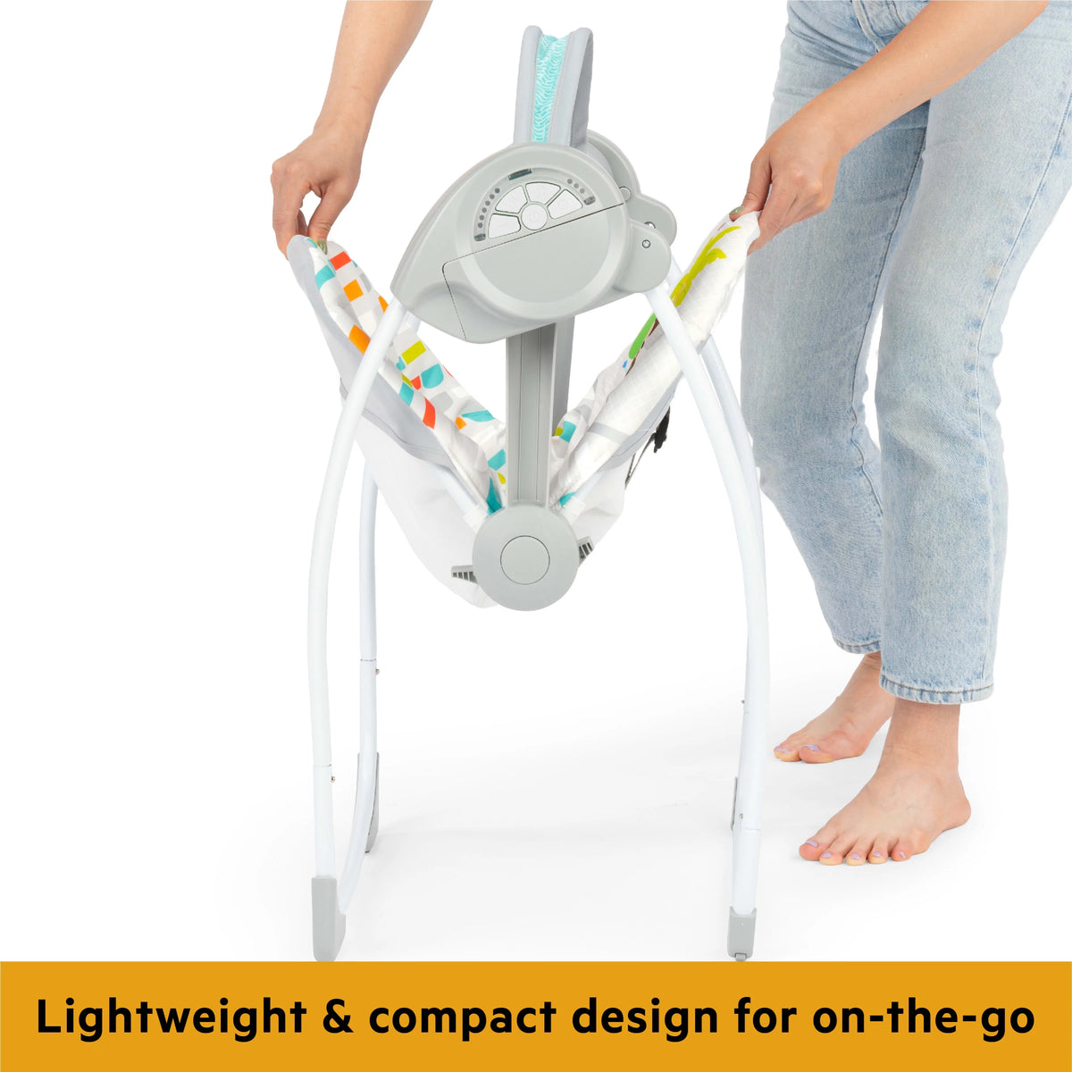 Portable Compact Baby Swing with Toys U521349