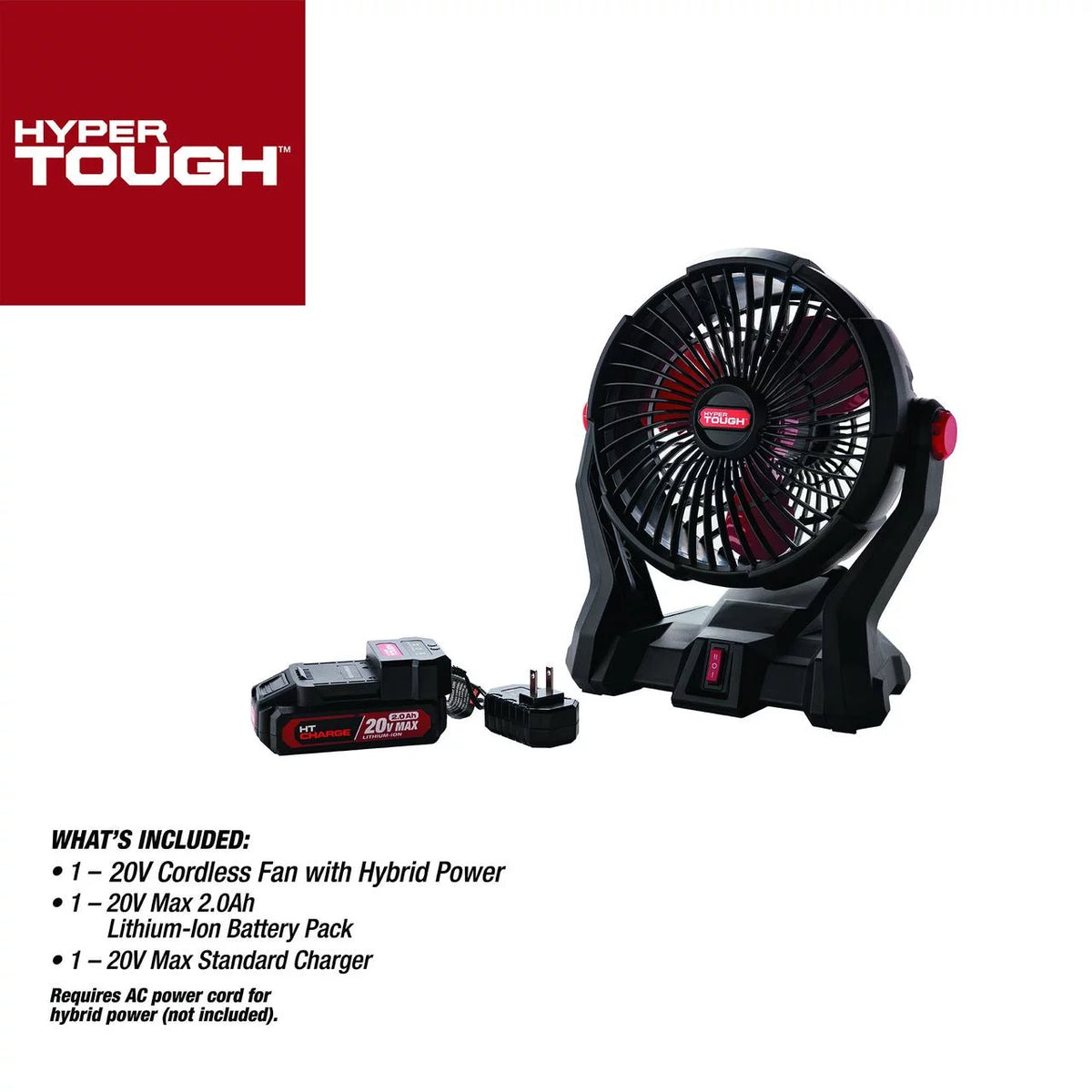 7.5 in. Cordless Fan with 2.0Ah Lithium-Ion Battery F555