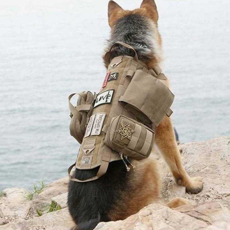 Tactical Dog Harness with Pouches K56114