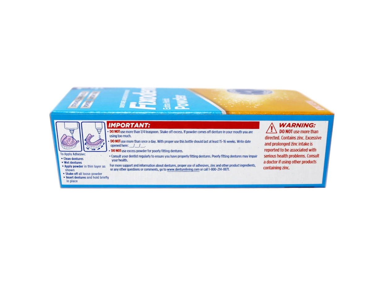 Denture Adhesive Powder Extra Hold 2.70 oz (Pack of 6) Y86606