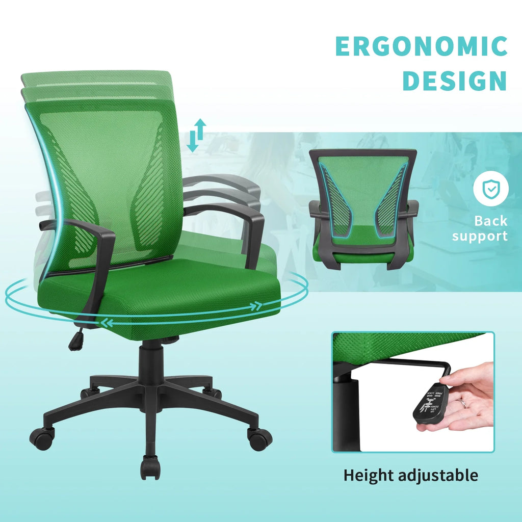 Blue Ergonomic Mesh Office Chair with Armrest R789