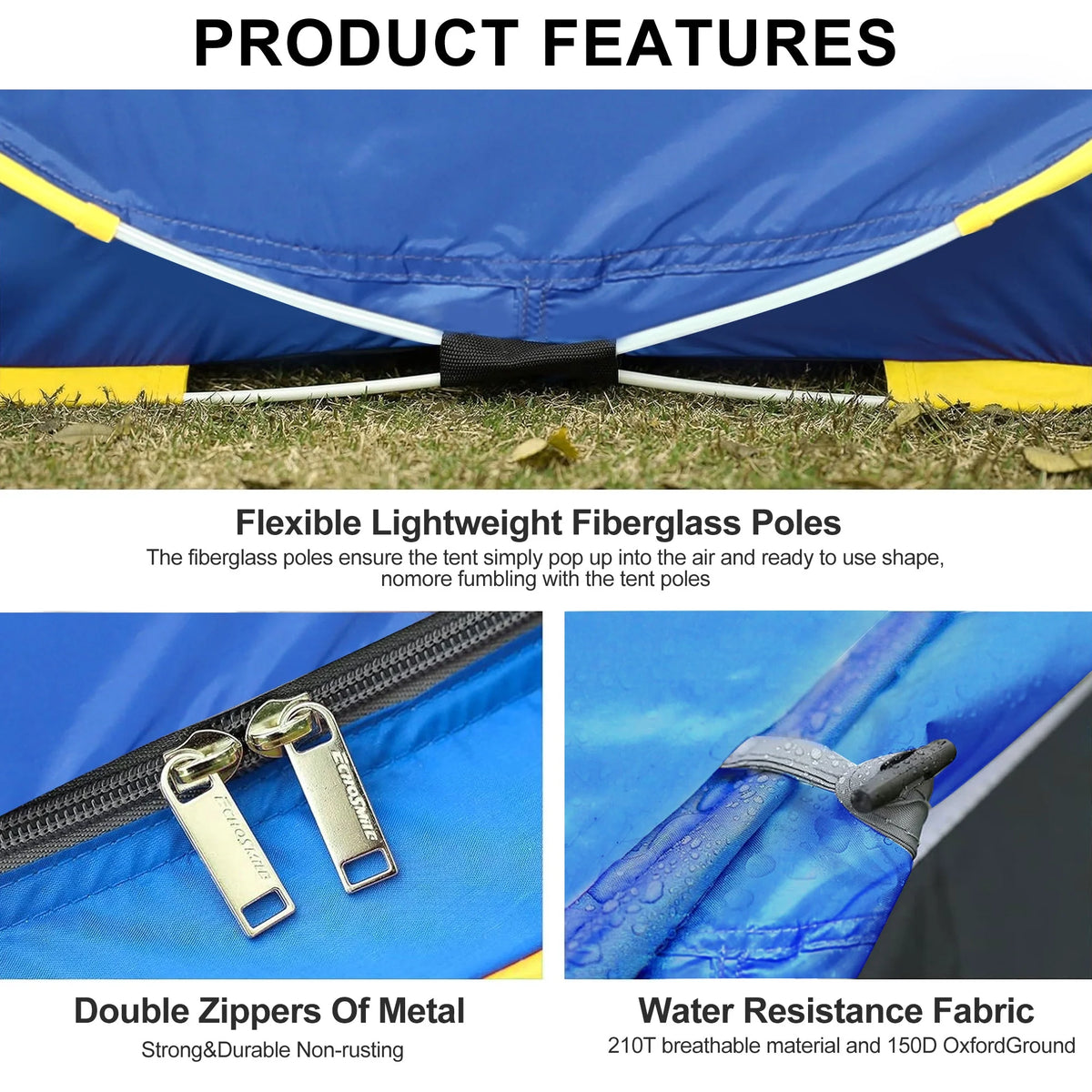 3 Person Pop up Camping Tent B201