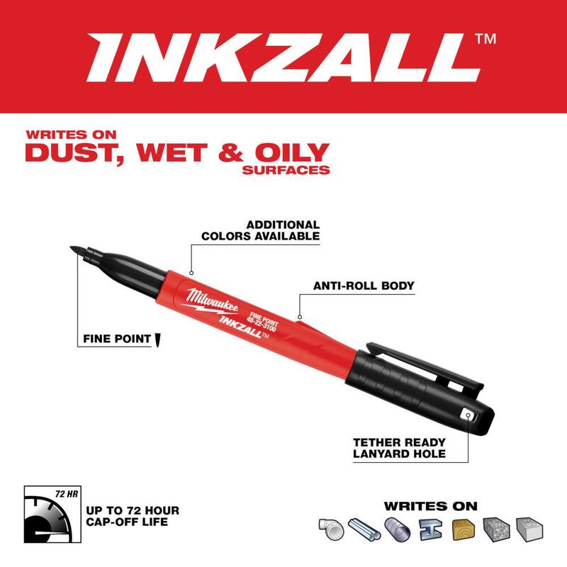 Red Fine Point Permanent Marker 108-Pack K91342