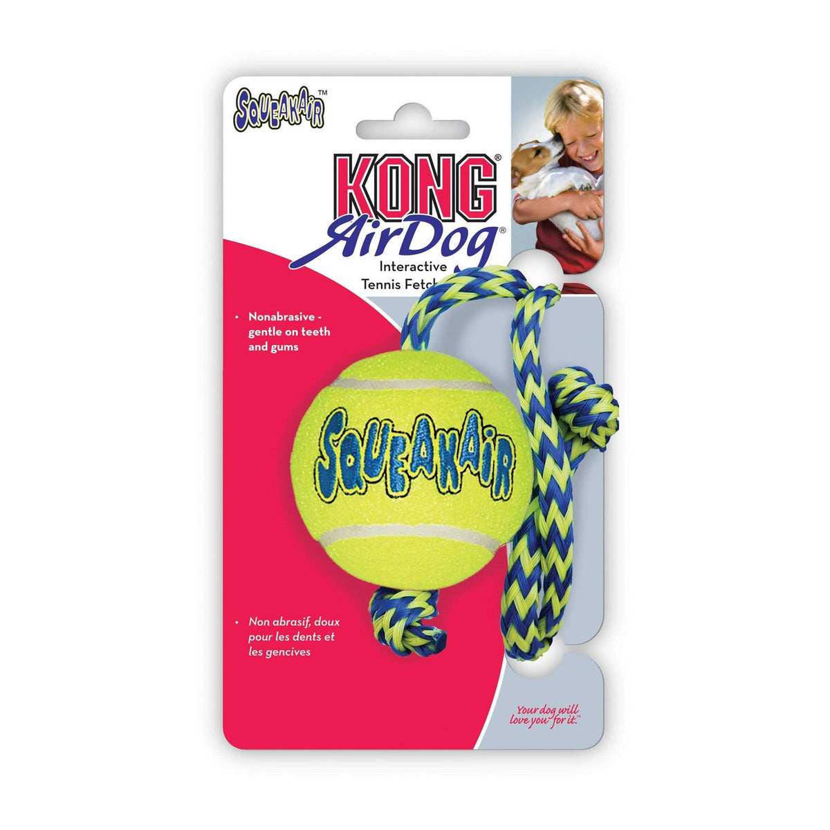 SqueakAir Ball with Rope Q14369