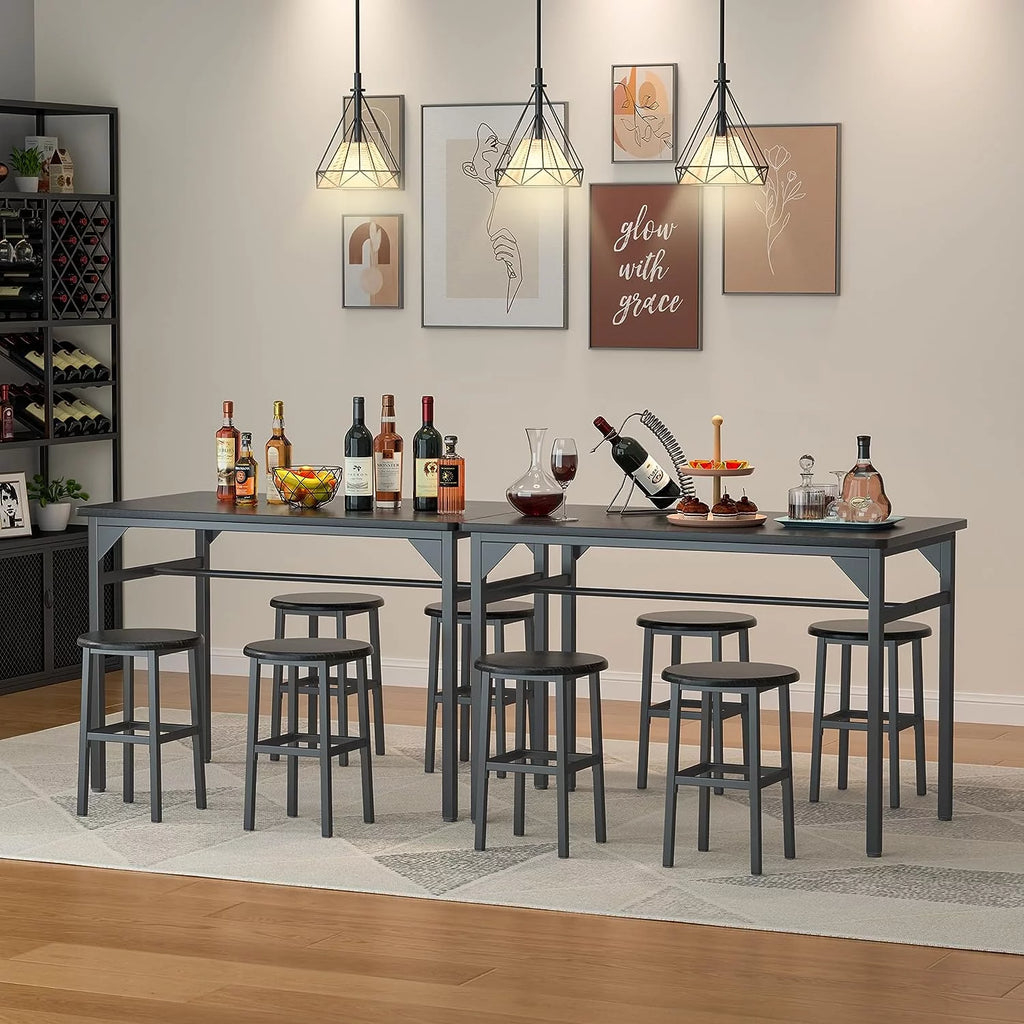 Black Dining Table Set for 4 Y3960