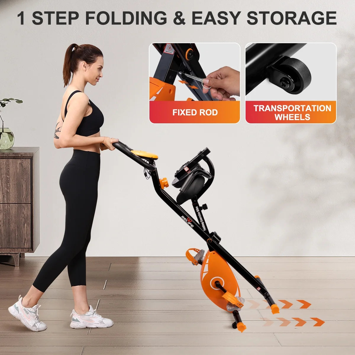 Foldable Exercise Bike Stationary Bike M12652