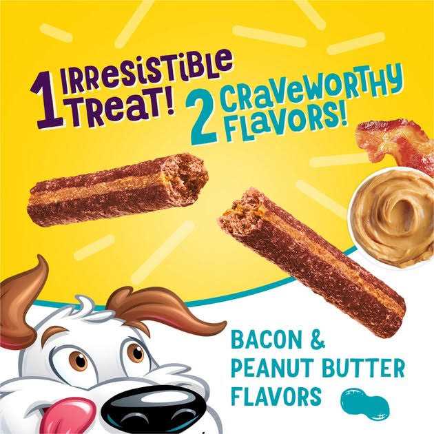 Bacon & Peanut Butter Flavor Dog Treats N64336