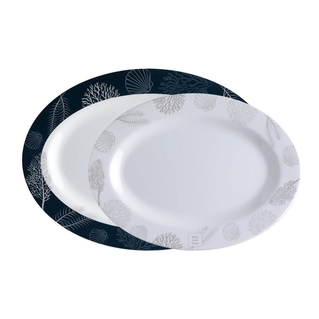 Oval Serving Platters Set 2 pcs Y914