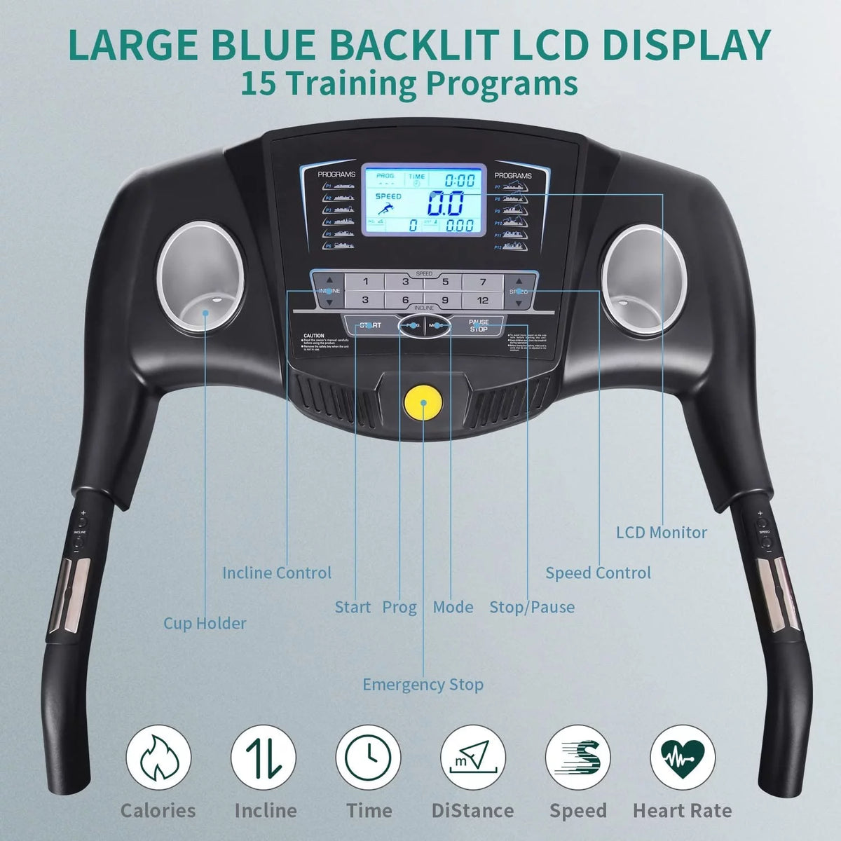 Folding Treadmill with 12-Level Automatic Incline 2.5hp Electric Treadmill K685