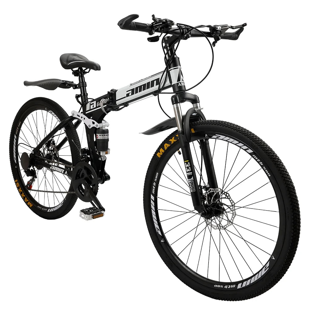 Full Suspension 21 Speed 26 Inch Dual Disc Brake Mountain Bike X6989