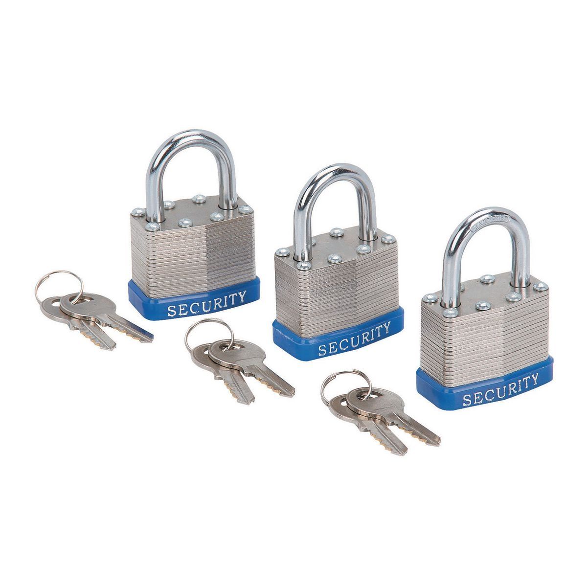 1-1/2 in. Keyed-Alike Padlocks, 3 Pack I205