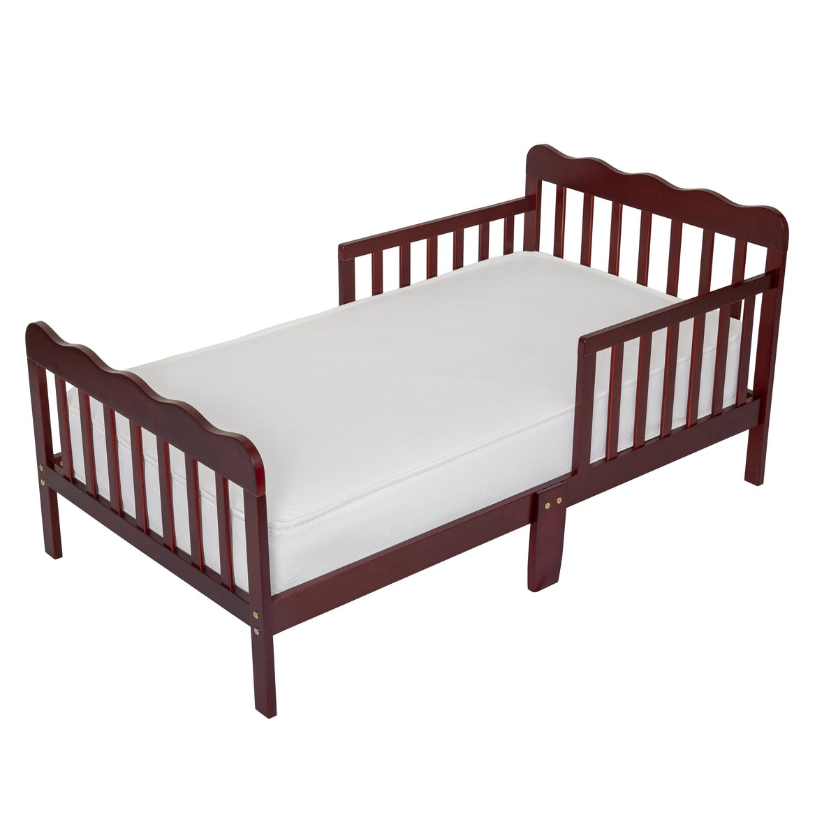 Cherry Wood Toddler Bed with Rails K321