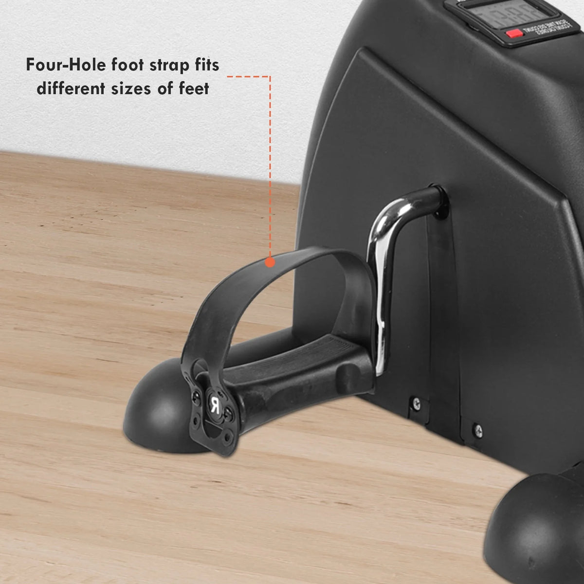 Black Under Desk Exercise Bike with LCD Display A954