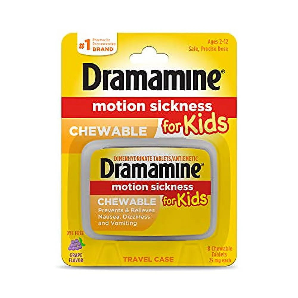 Chewable Motion Sickness Relief Grape Flavor 8 Count C154