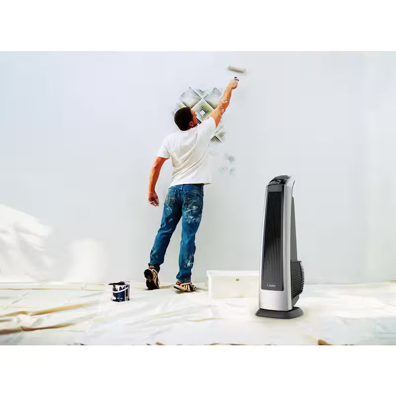 3 Speed Gray Oscillating Tower Fan with Remote Control G527