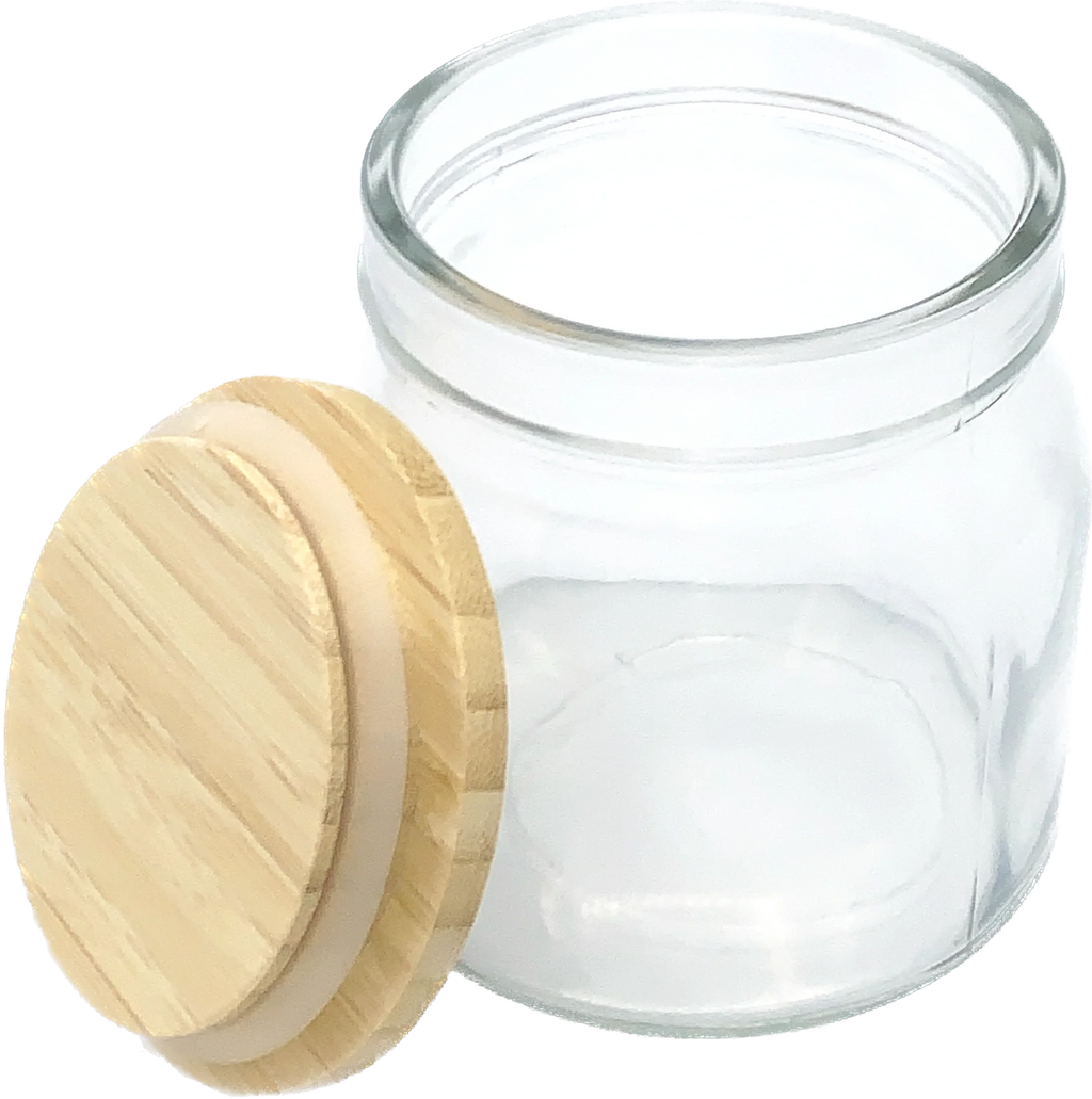 Glass Jar with Wooden Lid S2131