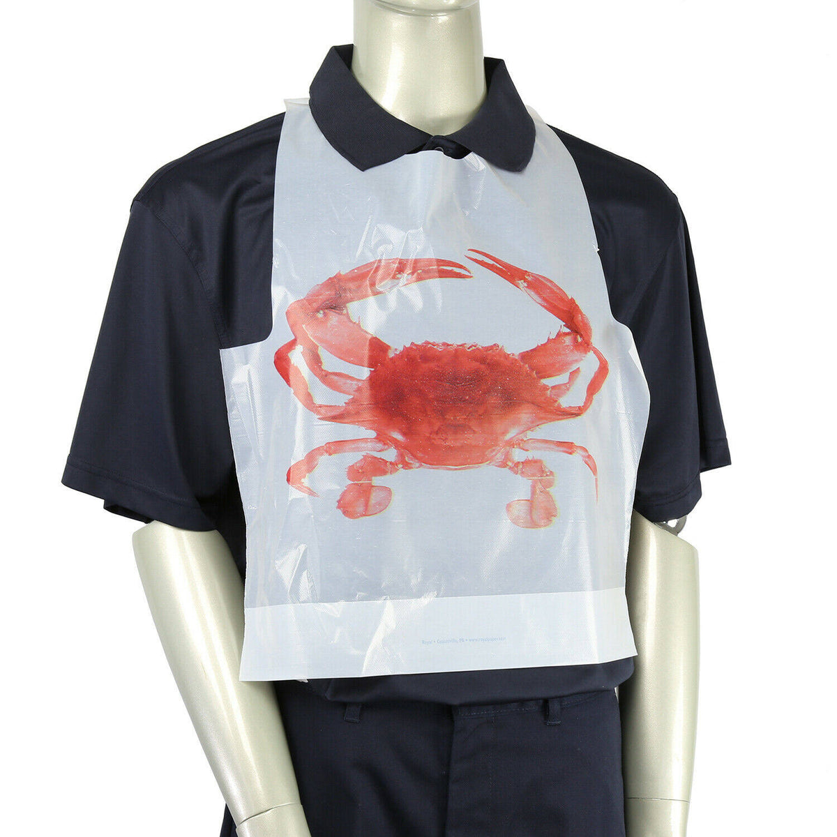 Adult Poly Bibs with Crab Design Package of 500 H559
