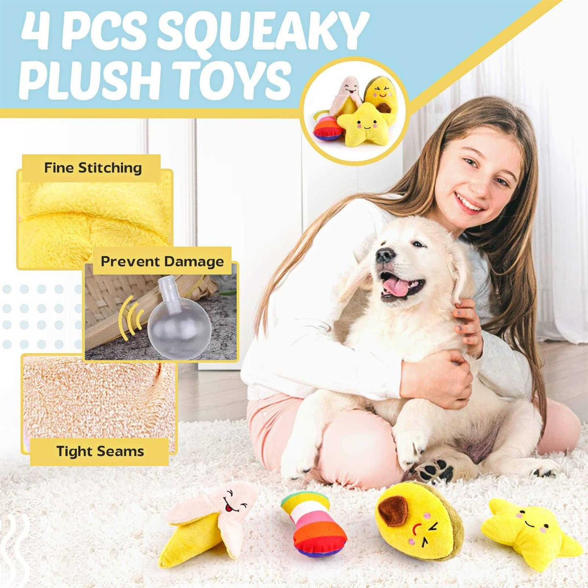 21 Pack Small Dog Chew Toys with Rope Toys Q651523